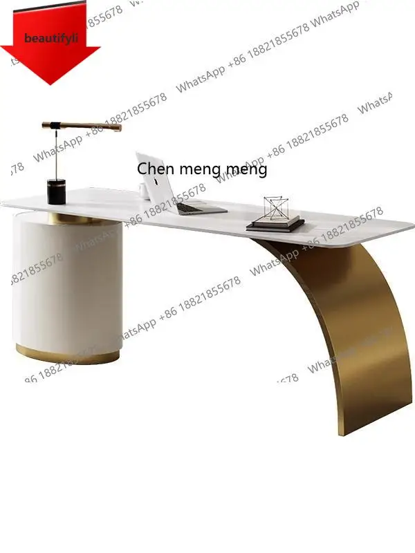 

A57 Italian minimalist rock slab desk bedroom household writing table modern minimalist office computer desk