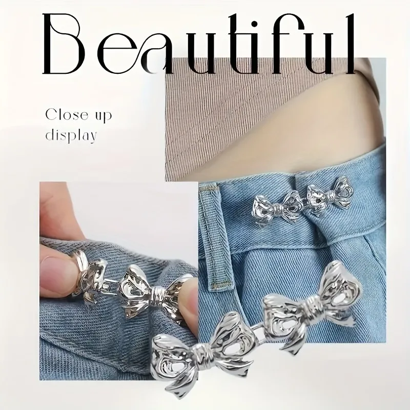 Adjustable Waist-cinching Buckles - Effortlessly Detachable, Durable Alloy Construction, Transforms Large Waist into Small Waist