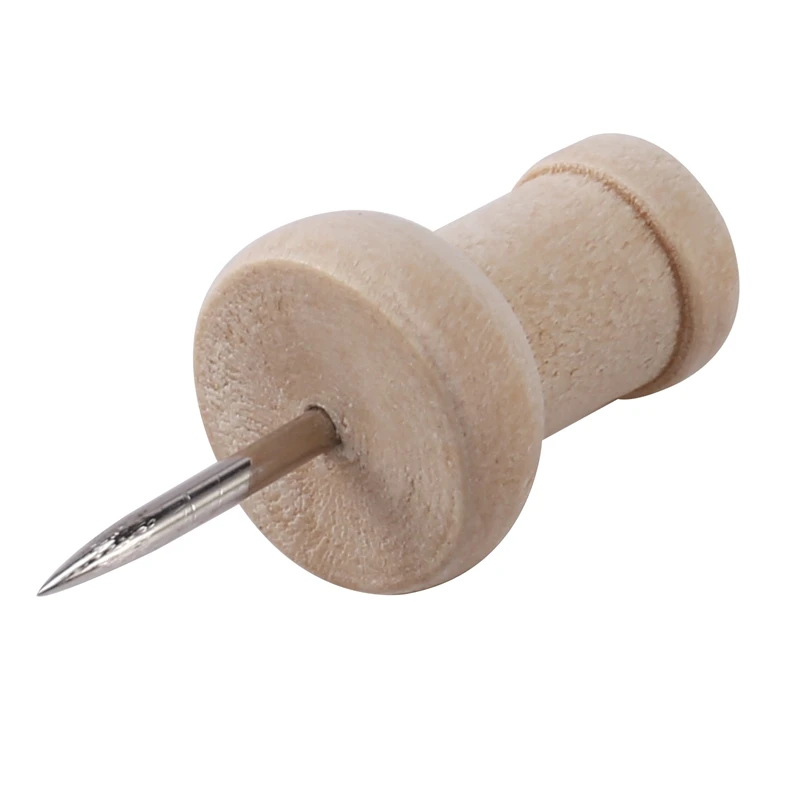 80 قطعة H-شكل الخشب دبابيس ضغط الزخرفية ، رئيس الخشب والصلب إبرة نقطة الإبهام الرافعات للصور والخرائط وألواح الفلين