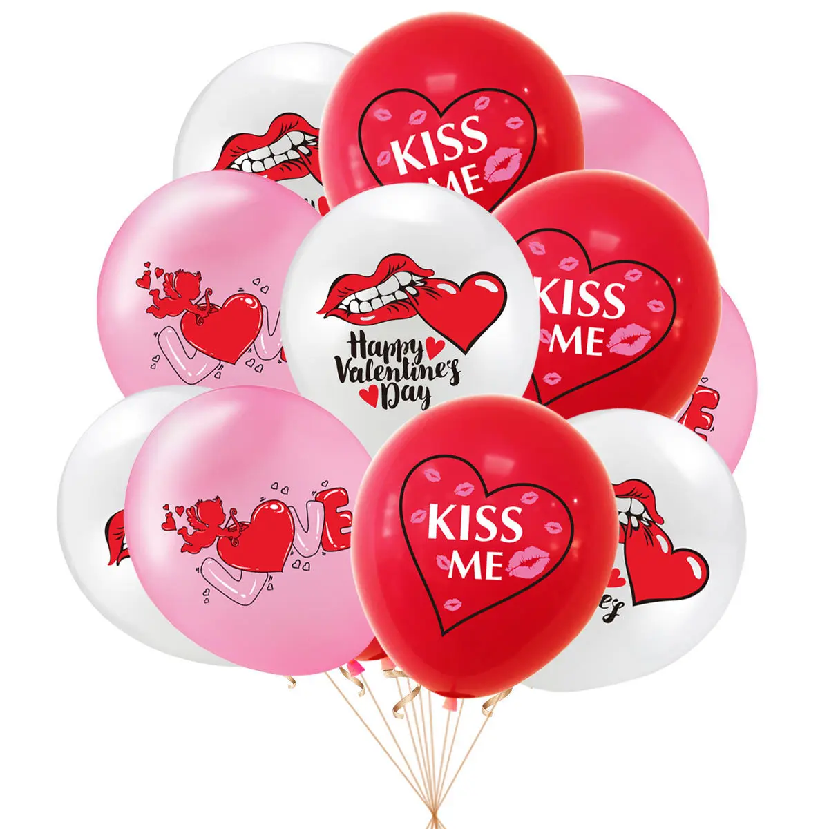 Love Balloon for Valentine's Day, Party Decoration, Happy Valentine's Day, Kiss Me, 10PCs