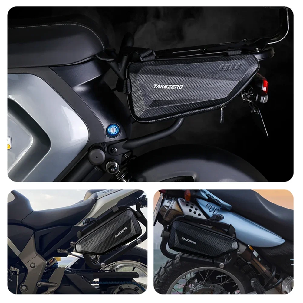 1.5L Motorcycle Frame Hard Shell Side Bags Universal Bike Frame Front Tube Bag Waterproof Large Capacity Cycling Accessories