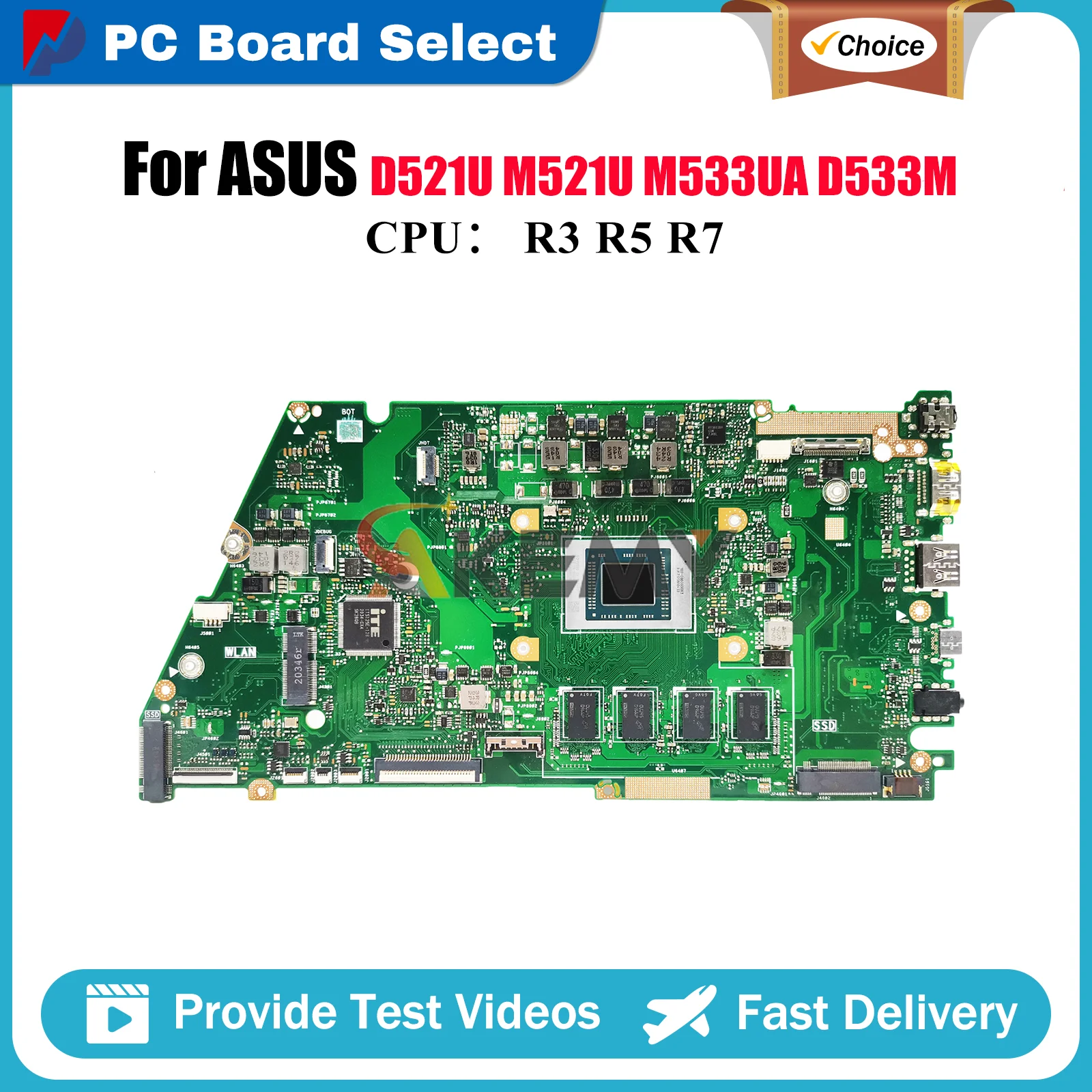 

X521UA Материнская плата для ноутбука ASUS VivoBook D533M X521UAY X521UA D521U X521U M533UA M521U Материнская плата для ноутбука с процессором R3 R5 R7