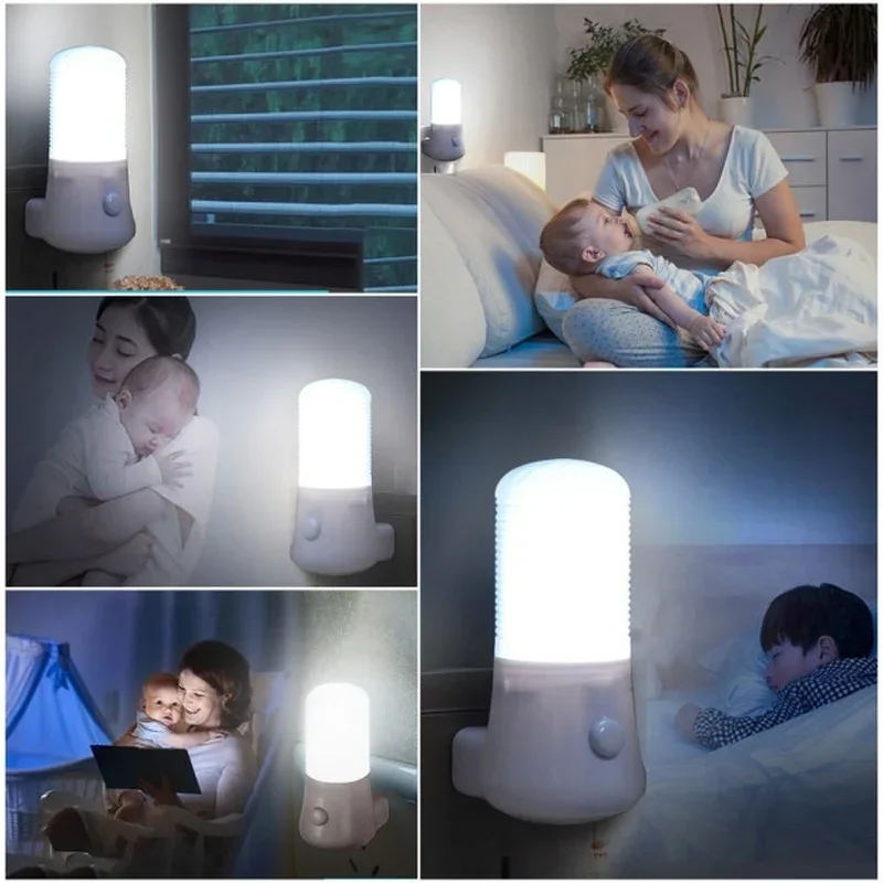 Hot Sales 110-220V LED Night Light EU/US Plug Bedside Lamp for Children Baby Bedroom Wall Socket Light Home Decoration Lamp Led