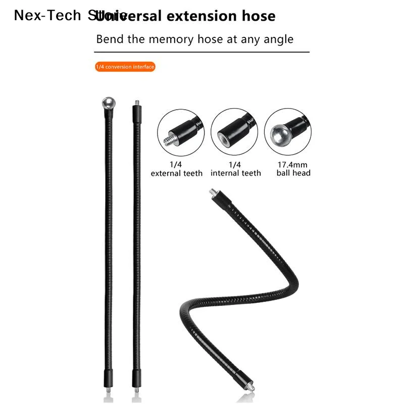 [NT]Flexible Metal Tube Rod Monopod Selfie Stick Stands With 1/4inch Screws Ball Head Extension Arm For Camera Phone Tripod[NT]