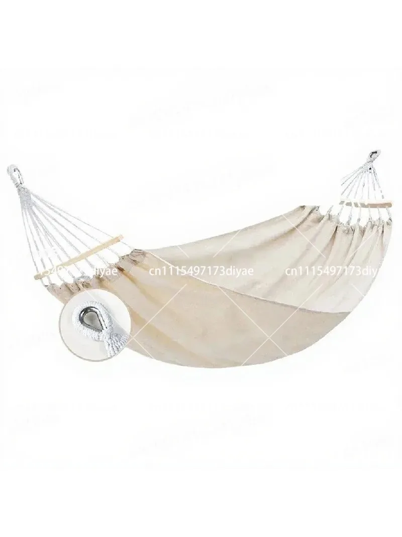 Cotton Double Hammock for Patio, Soft Comfortable Canvas Fabric for Porch, Garden and Backyard Relaxation