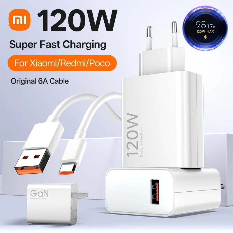 Original Xiaomi Charger 120W Turbo Charge Hypercharge Adapter Type C Cable Xiaomi 12 13 14 15 17 Pro Ultra POCO F8 X8 Pro Redmi