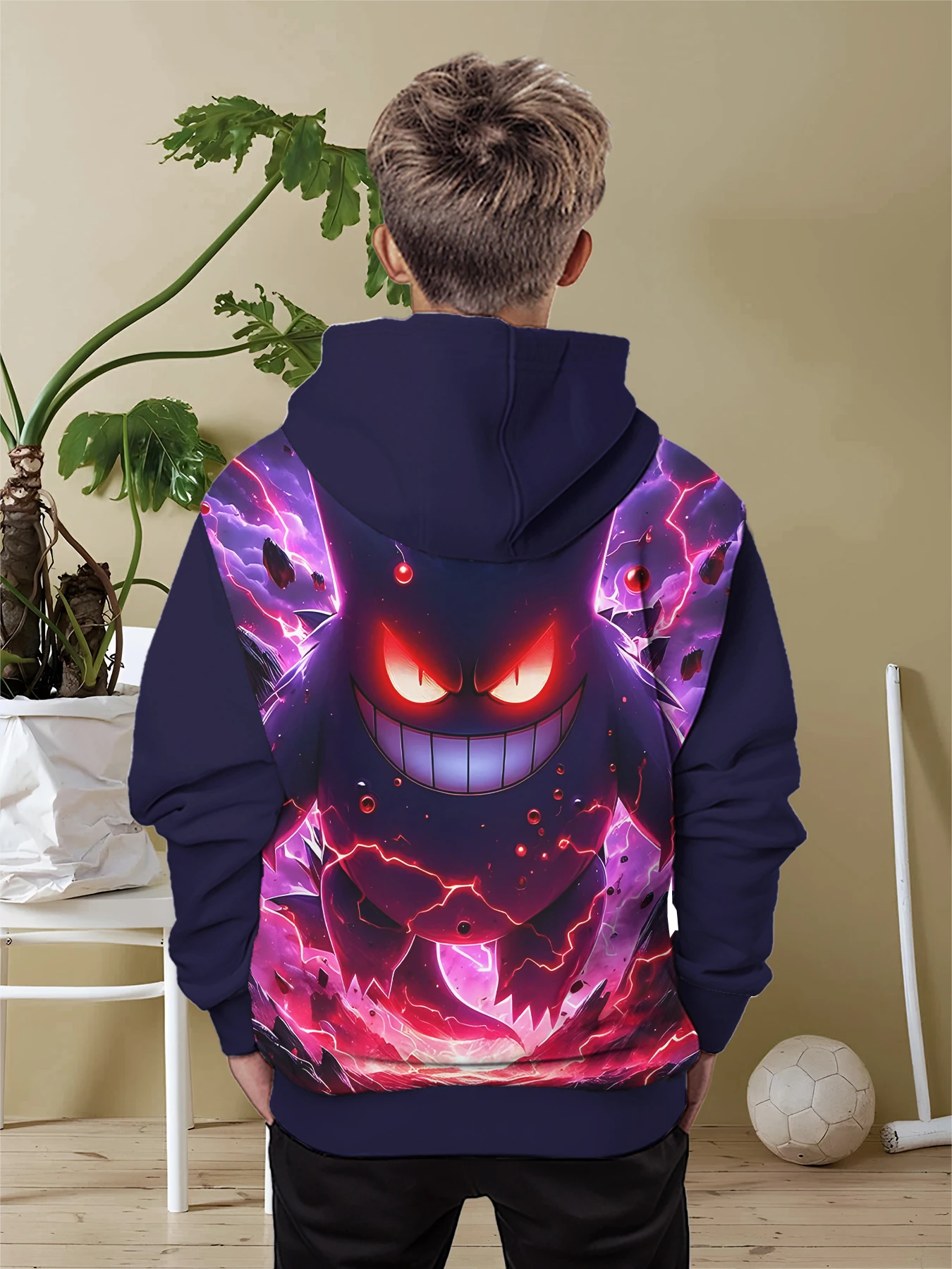 Evil Spirit Gengars 3D Print All Seasons Children Casual Sweatshirt Cool Pullover Tops Unisex Clothes Boy Girl Hoodies