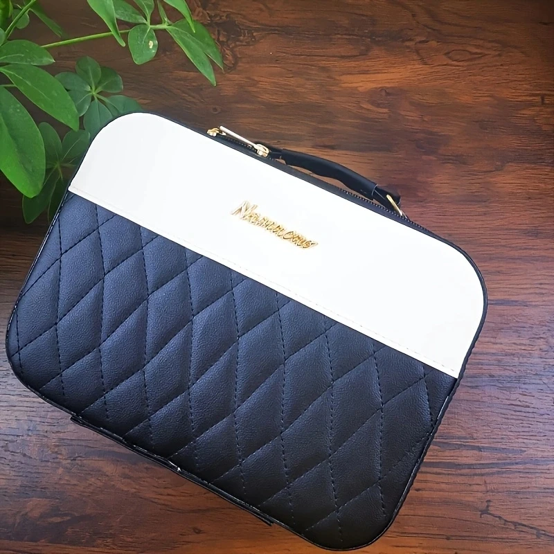 Smart LED Cosmetic Case With Mirror Travel Makeup Bag Large Capacity Female Beautician Skincare Product Makeup Case For Women