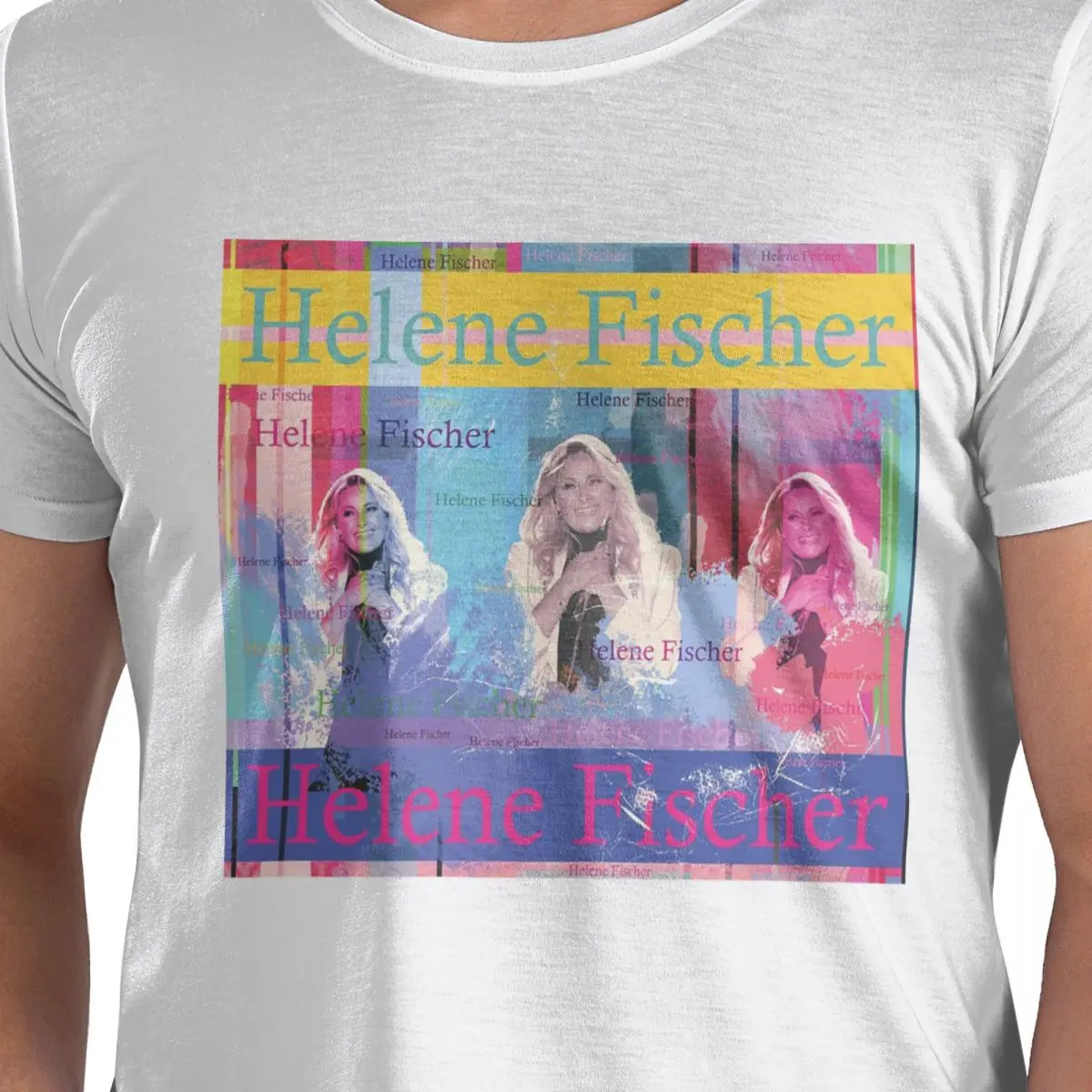 

Helene Fischer Portrait 100% Cotton T-Shirt Men's Classic T Shirts Men O-Neck Short Sleeve S-6XL