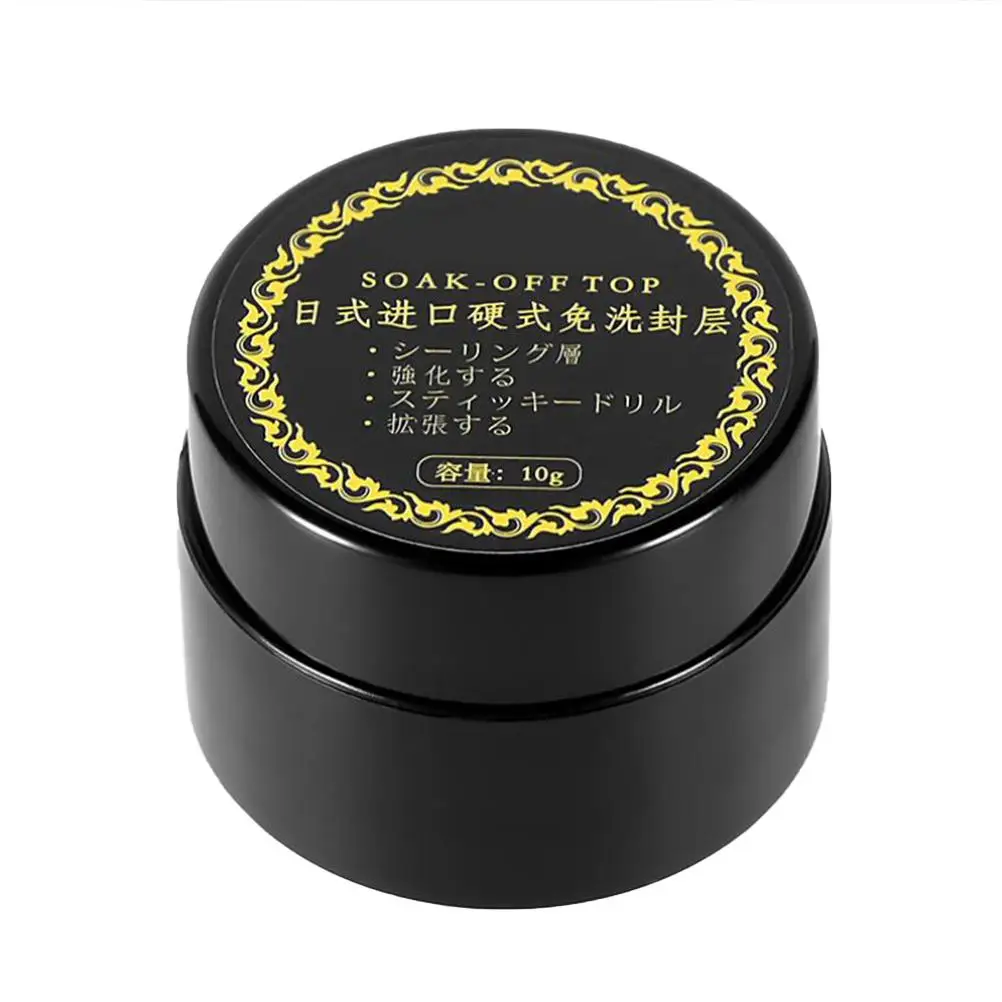 Gel per unghie sigillante Smalto nero Top Coat Duro per unghie Glitter Bottiglia personalizzata Polimerizzazione UV a lunga durata Nessun danno Regalo professionale