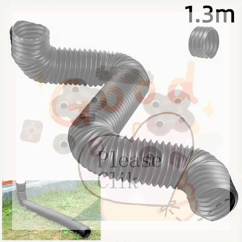 【HG】1.3M Expandable Flexible Downspout Extension Pipe Adjustable Rainwater Drainage Solution For Home Exterior