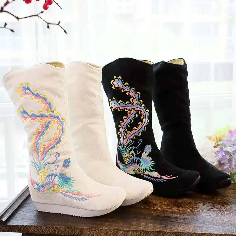 Lady Boots Sexy Thigh High Heels High Sexy Women Shoes Autumn Winter Footwear Over-the-Knee 2024 Fabric Increased Internal Flora