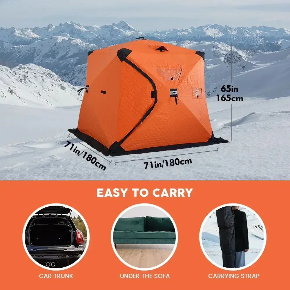 Factory OEM Wholesale Custom CE ice fishing tent extra large insulated tent for winter fishing cube carp fishing bivvy tent