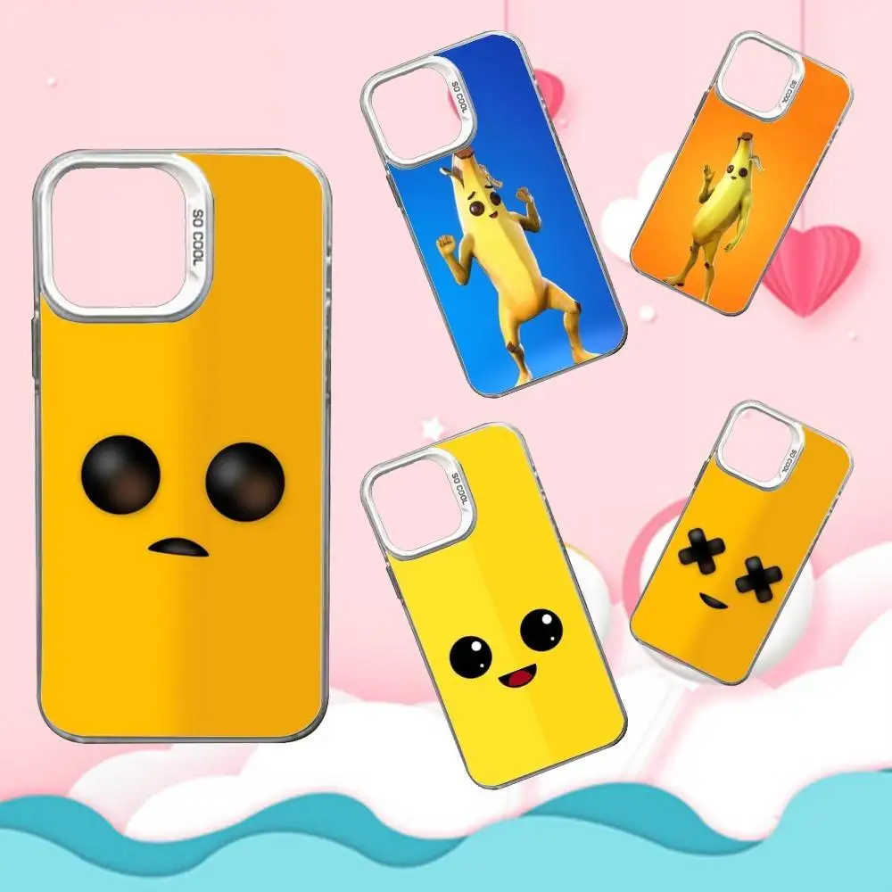 

Banana F-Fortnite Phone Case For iPhone 16,15,14,13,12,11,Mini,Pro,SE,MAX White Matte Shockproof Cover