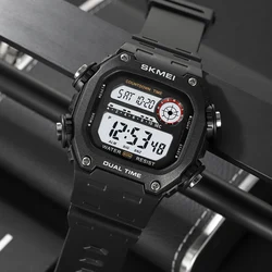 SKMEI Fashion Sport Watches Mens Top Brand 5Bar Waterproof Back Light Dightal Countdown Stopwatch Wristwatch Alarm montre homme