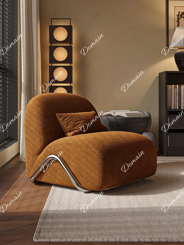 Medieval zebra chair casual sofa chair B & B living room French retro single lazy sofa designer