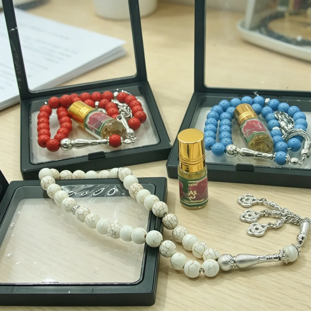 Turquoise 33‑bead 10mm Prayer  - Perfume Fragrance Kit recension och pris