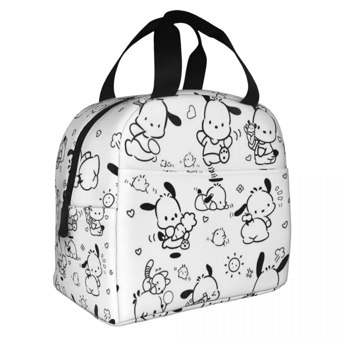 Pochacco Cartoon Insulated Lunch Bag Leakproof Kawaii Dog Lunch Container Thermal Bag Tote Lunch Box Office Picnic Bento Pouch