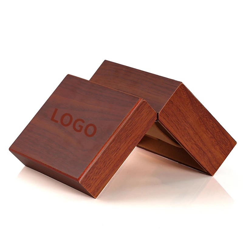 

Free Engraving of Logo or Text Wooden Watch Case Flip Cover Velvet Solid Wood Storage Display Gift Box Jewelry Packaging Boxes