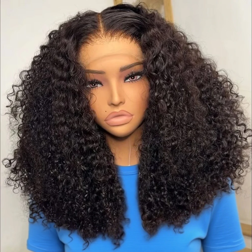 

Парик из натуральных волос 13x4 с прозрачной кружевной передней частью, без клея, с глубокими волнами, фасон боб, 250% плотность, с детским волосом