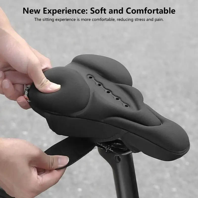 

Thicken Bicycles Cover Cushion Shock Absorption Bicycles Cycling Saddles Road Bike Silicone Cushion Cushion 69HD