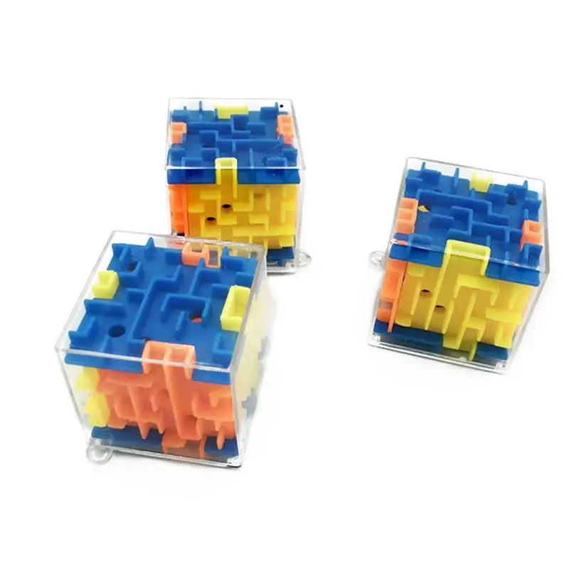 3d Doolhof Magische Kubus Transparante Zeszijdige Puzzel Kubus Rollende Bal Magische Blokjes Doolhof Speelgoed Voor Kinderen Hersenkrakers Speelgoed Geschenken