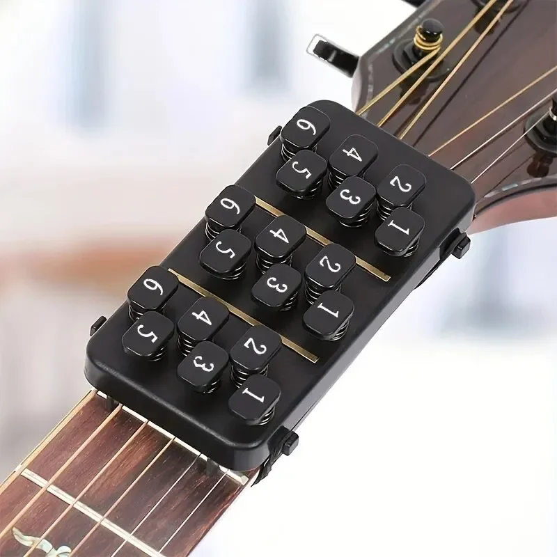 

Guitarists Beginner Training Aids Easy Press Kit Guitar Chord Assisted Learning Tool 18 Buttons One Click Guitar Chord