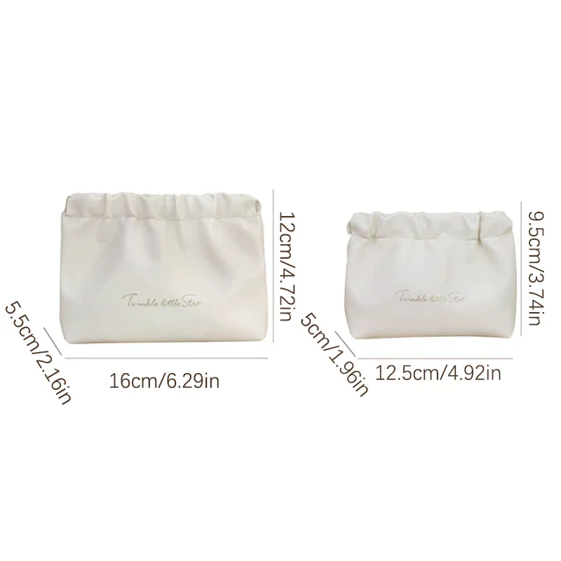 PU Simple Mini Lipstick Makeup Storage Bag Woman Key Jewelry Digital Organizer Portable Pouch Ladies Small Cosmetic Bags