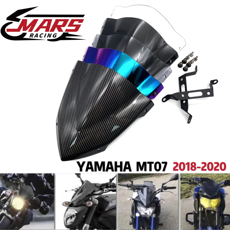 For YAMAHA MT07 MT-07 FZ-07 FZ07 2018 2019 2020 Motorcycle Accessories Pare-brise Wind Deflectors Windshield Windscreen