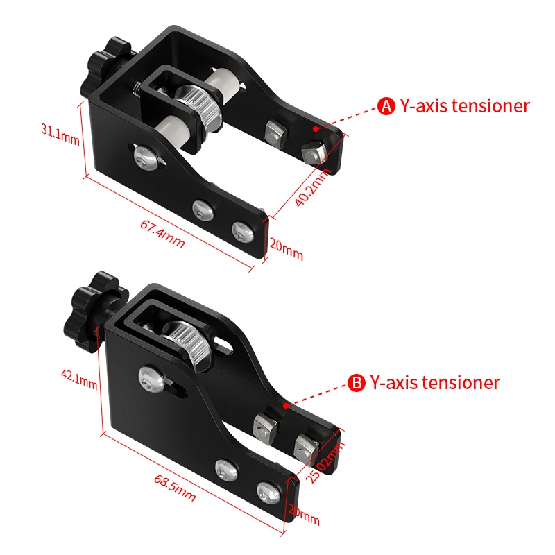 2020 x eixo v-slot perfil 2040 y eixo síncrono cinto estiramento endireitar tensor para ender 3 CR-10 diy peças de impressora 3d