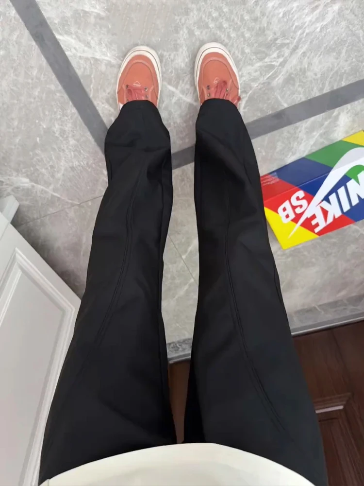 

Мужские брюки-карго American Sle Bla с наклонным вырезом, мягкие брюки-карго, уличные осенние свободные брюки-клеш, водонепроницаемое полиэфирное волокно