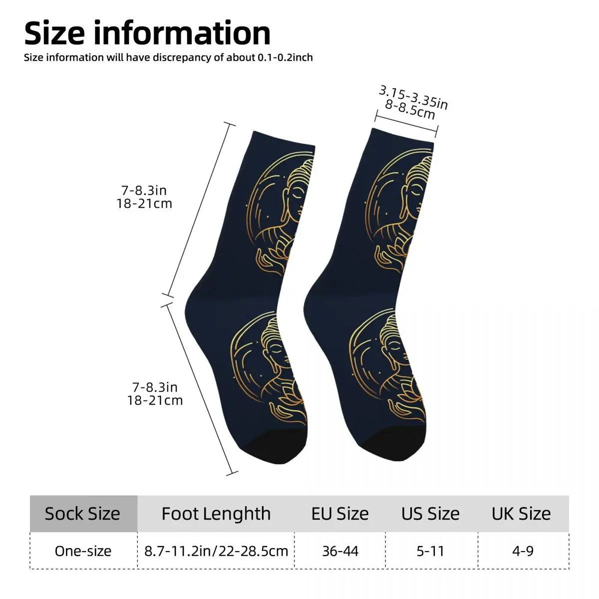 Sakyamuni Kawaii Socks School Cartoon Pattern Socks