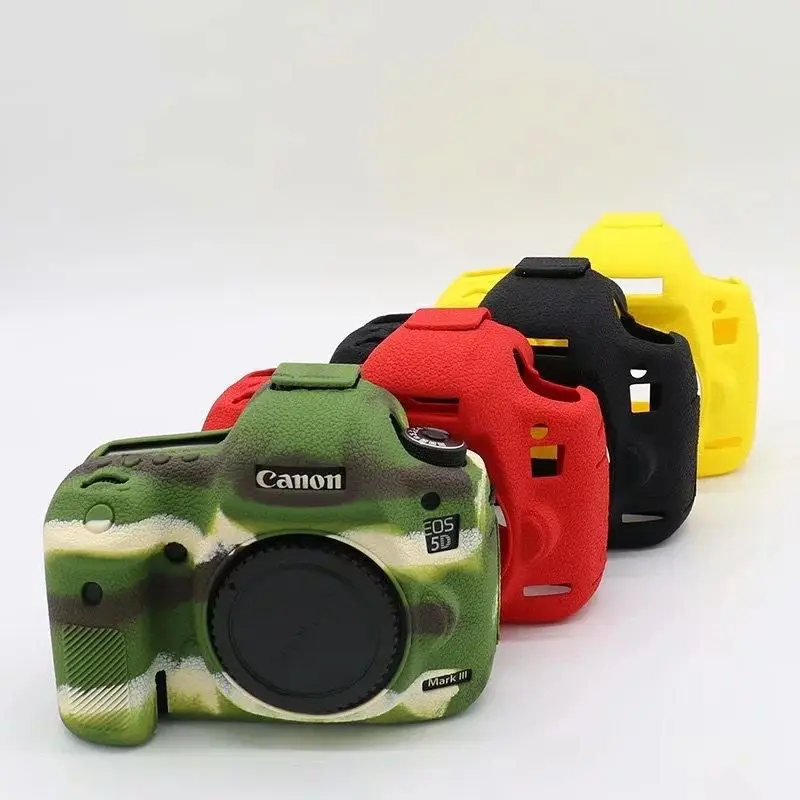 Silicon Armor Case Body Cover Protector Frame Skin for Canon EOS 5DMark III 5DIII 5D3 5Ds 5Dsr DSLR Camera Protective Video Bag