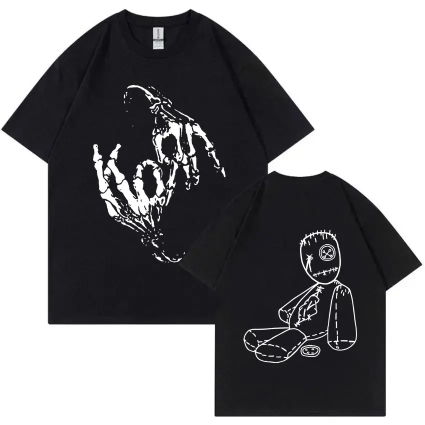 Rock Band Korn Issues Album Cover Graphic T-shirt Alternative Nu Metal Music T Shirts Men Women Gothic Vintage Oversized Tshirt