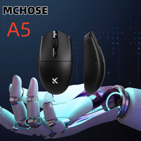 Mchose A5 Pro Max Ultra Tri Mode Gaming Mouse Paw3395 Lightweight Wireless Bluetooth Low Delay Mice E-Sports Pc Accessory
