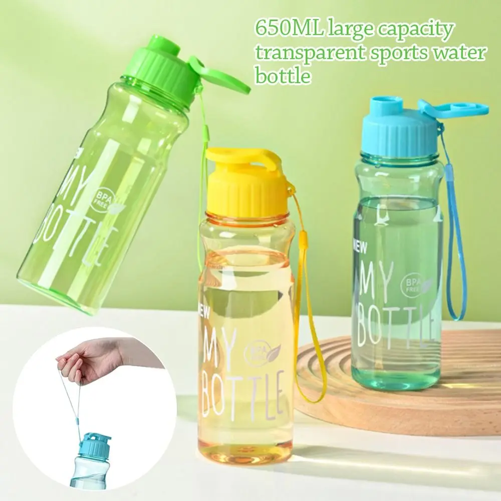 550ml Outdoor Sport Transparent Water Bottle Plastic Water Cup Large Capacity