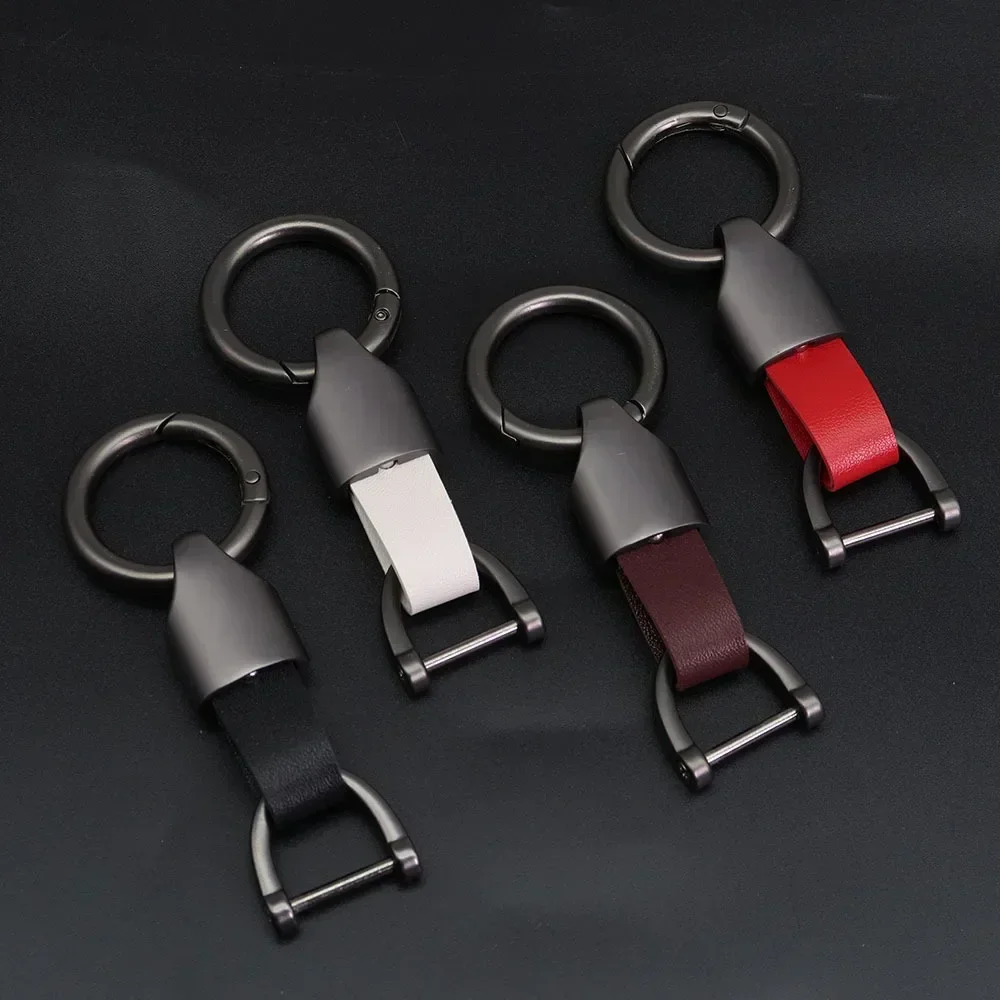 Customized Metal Waist Hanging KeyChain Best Gift Key Ring Jewelry Fashion Personalized Leather Key Chain Buckle New Men Women