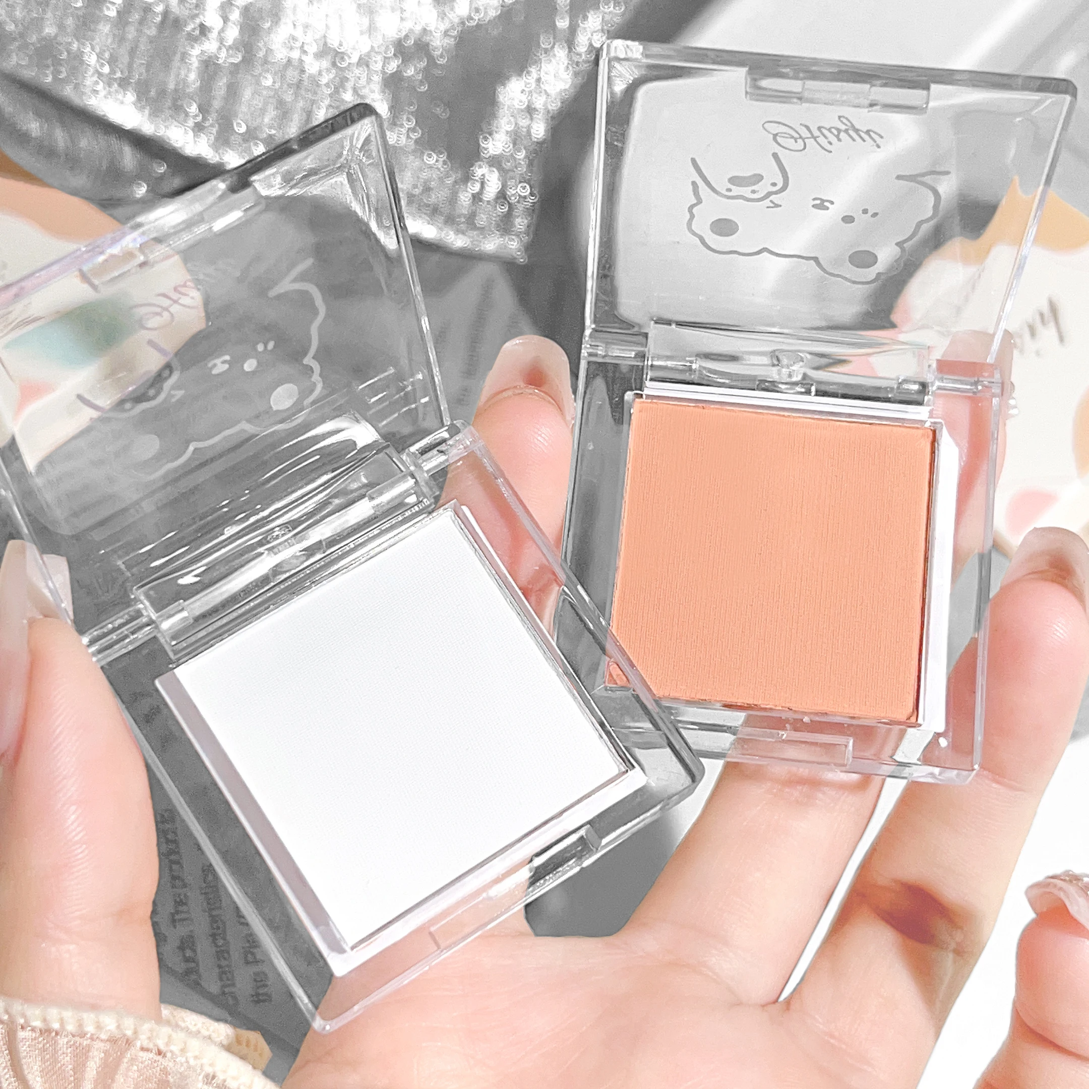 Piastra per ombretti monocromatici ad alta lucentezza, impermeabile, resistente al sudore, opaca, colore naturale, illumina e tenere il trucco