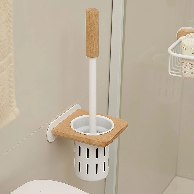 XK Log Style White Toilet Brush No Dead Angle Wash Fabulous Toilet Accessories Brush Wall Hanging