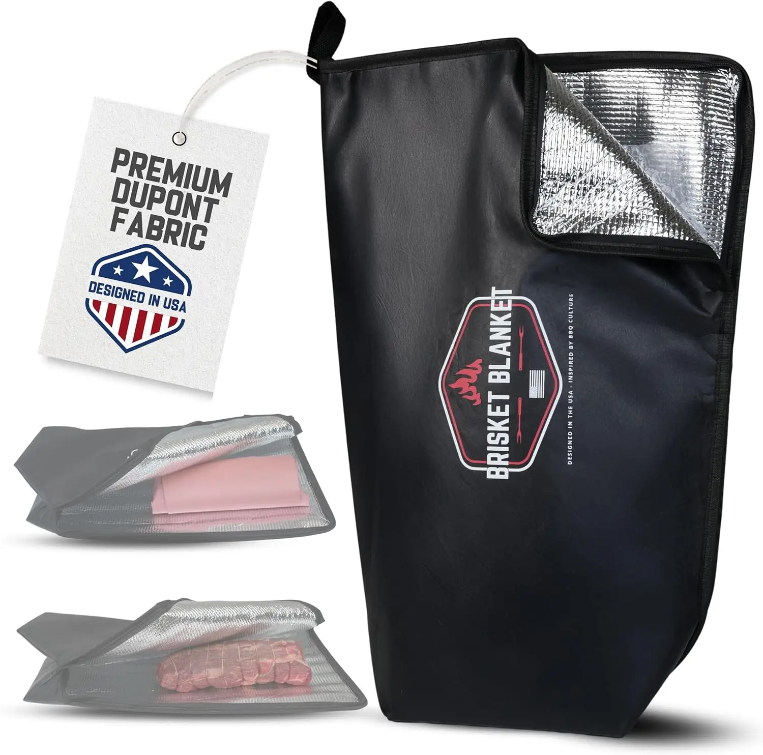 

BBQ Blanket for Meat Resting | Insulated Smoker Bag with Wide Mouth | Reusable BBQ Accessory for Brisket, Pork, Turkey