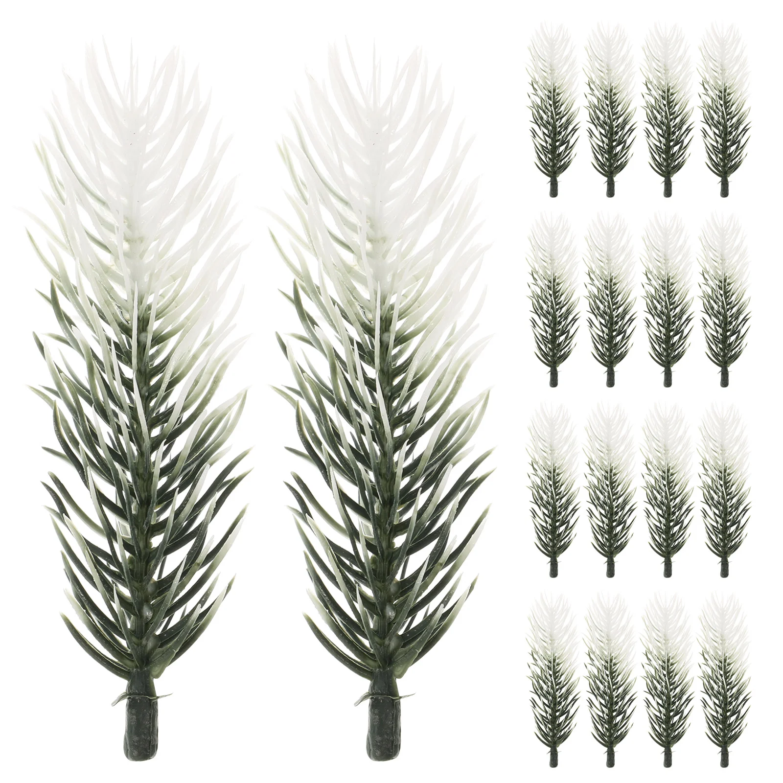 30 PCS Artificial Pine Needles Spruce Branches for Decoration Christmas Party Garland Twigs Upholstery Trim Green Tree