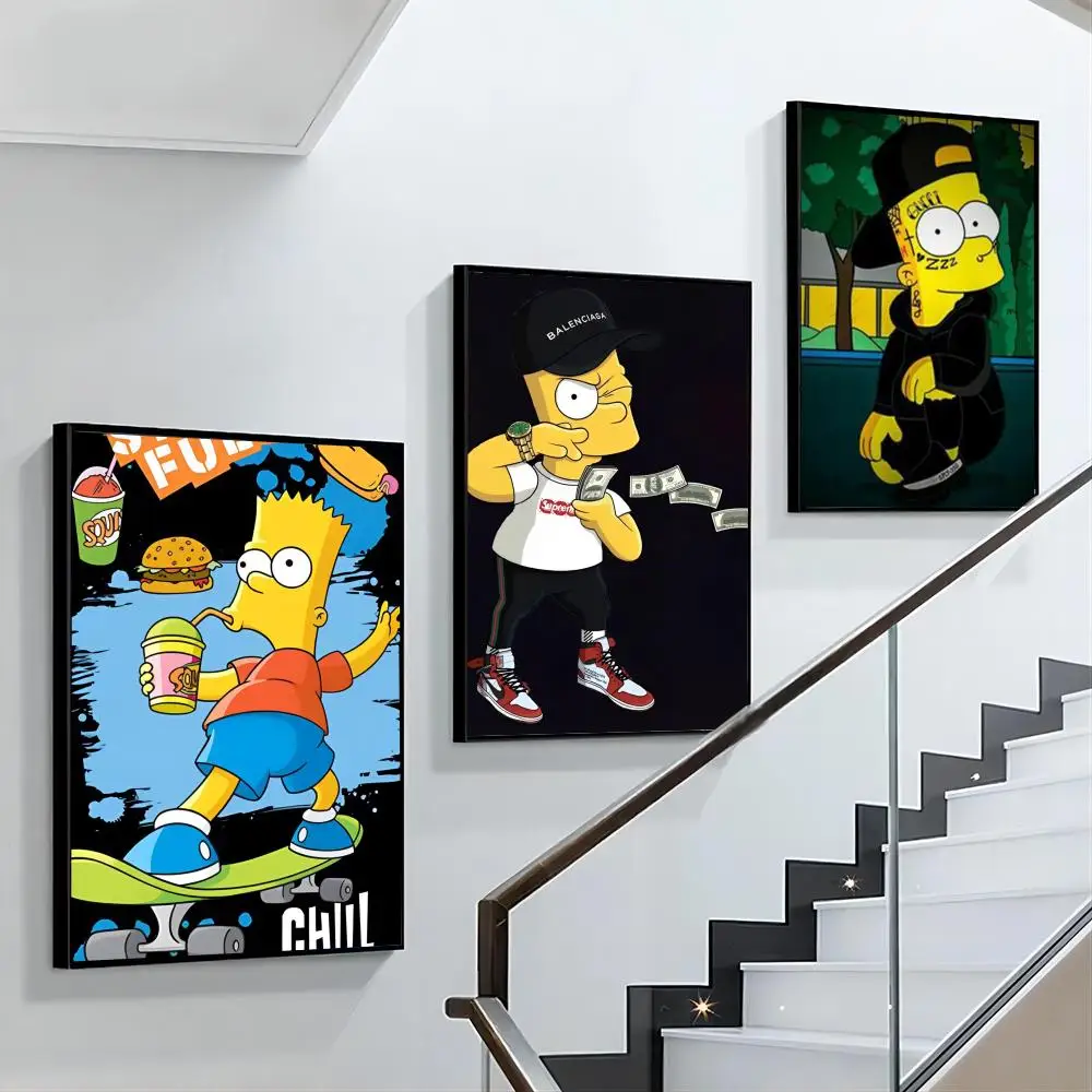 Anime The Simpsons Cyrus Simpson  Poster Wall Sticker Bedroom Bedside Decoration Modern Art Indoor Hanging Painting