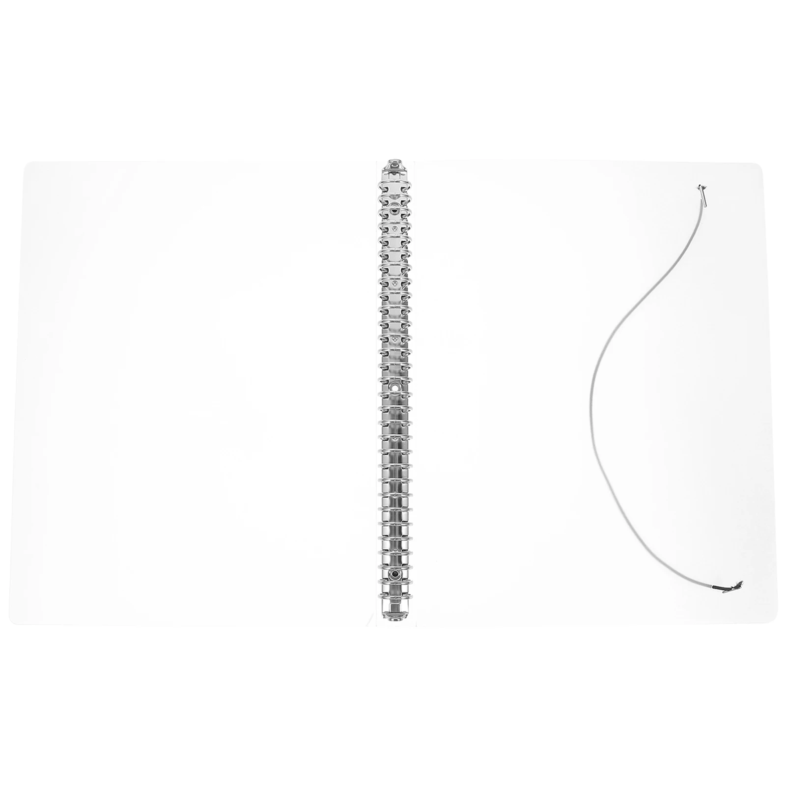 

Transparent Loose Binder Binding Belt Binder A4 Clear Notebook Cover PP Material School Office Supplies File Folder