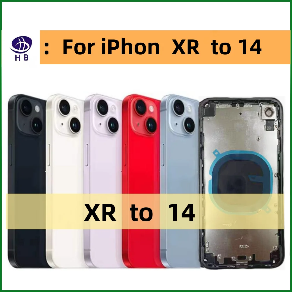 For iPhone XR To 13 Diy Housing rear battery midframe replacement, XR like 13 chassis Xr to 13  frame + tool XR to 14 Matte