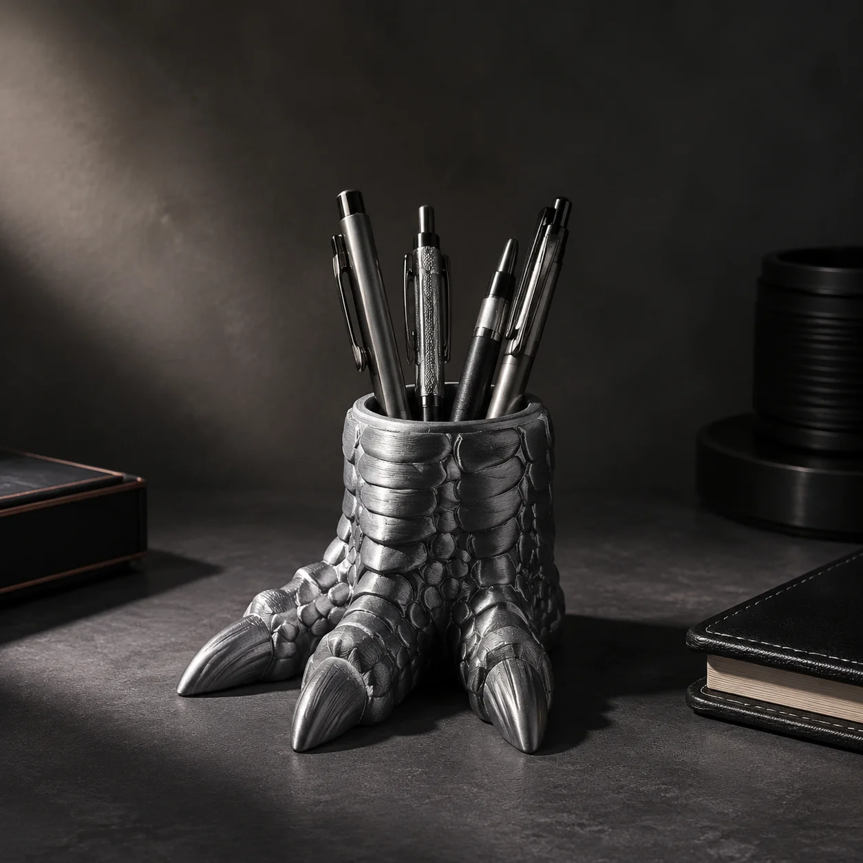 3D Printed Dragon Claw Pen Holder Dragon Themed Desktop Stationery Storage Rack Office Decor Desk Organizer Stand