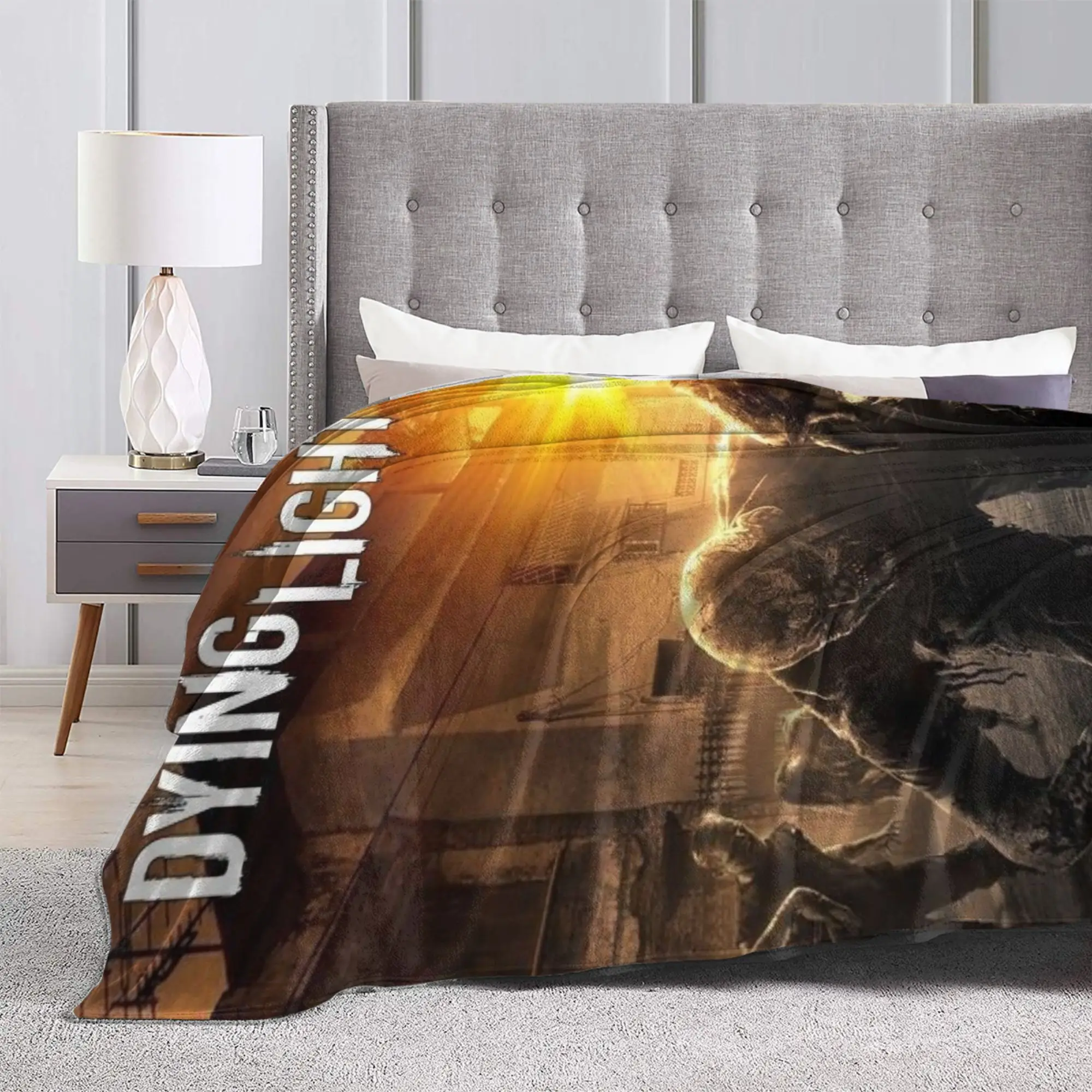 مريحة الموت الخفيفة الوحش لعبة بطانية الملحقات الفراش الزخرفية رمي بطانية مخملية فائقة النعومة للأريكة #6