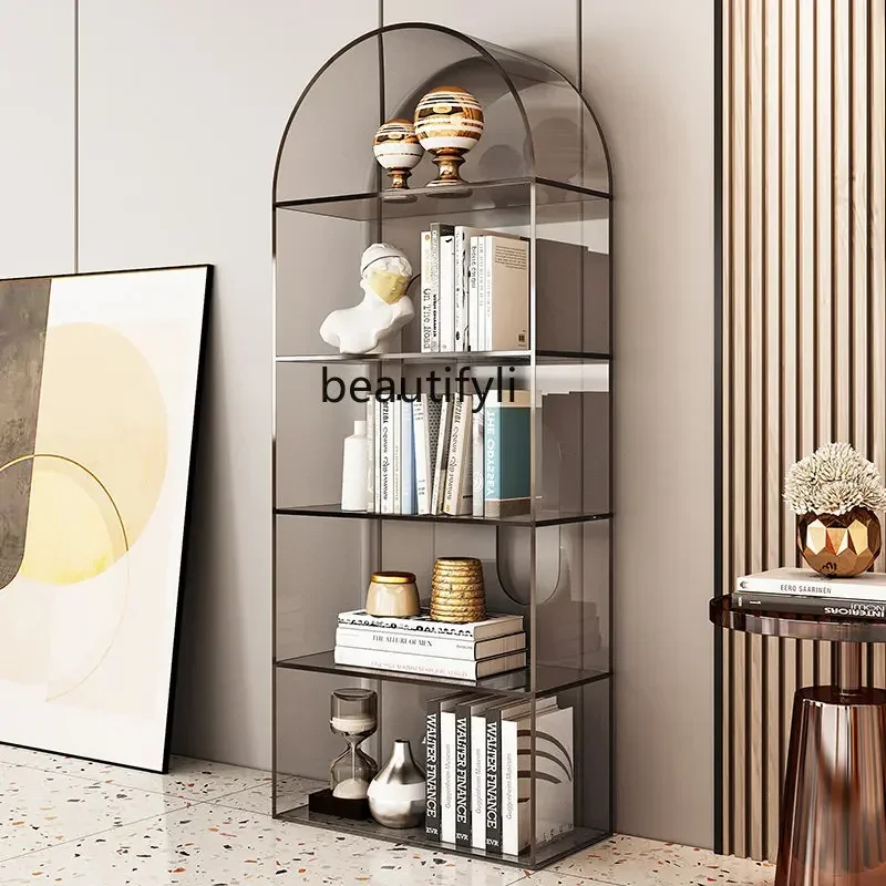

12Customized Transparent Acrylic Bookcase Nordic Living Room Book Storage Rack Display Rack Floor Bookcase Storage Rack