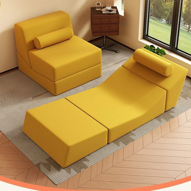 Fashionable Compressed Sofa for Small Spaces Living Room Multi-Functional Lounger Bed Sofa Tatami Single Person Couch
