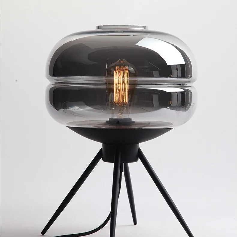 

Nordic glass table lamp living decorative table lamp bedside modern simple light luxury creative personalized bedroom decorative