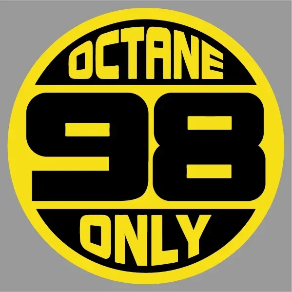 91 OCTANE ONLY Oil Type Tips Notice Warning Fuel Tank Cap Vinyl car Sticker Gasoline Gas Pump Decal Label Premium cuatomizable